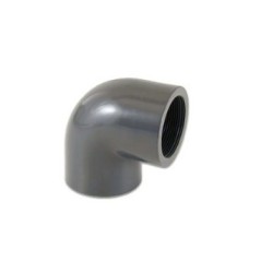 Coude à visser PVC Femelle 15 x 21