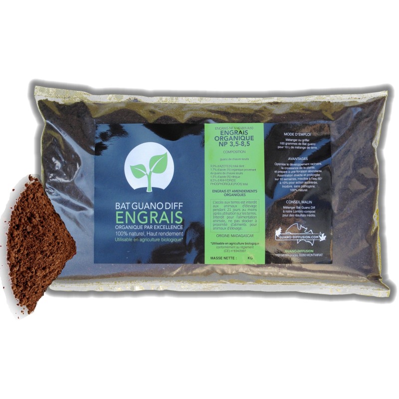 Guano chauve-souris 3 Kg Poudre