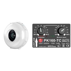 Extracteur Prima Klima 800 m3/h - 160mm  Avec Thermostat et Variateur GSE