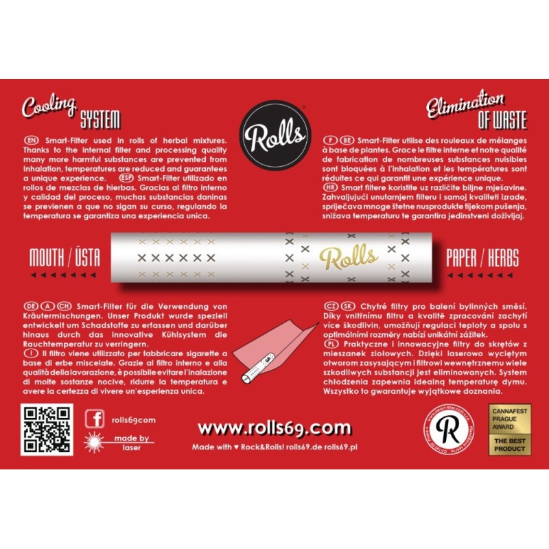 Rolls Pocket Pack 10 Filtres 5.8mm