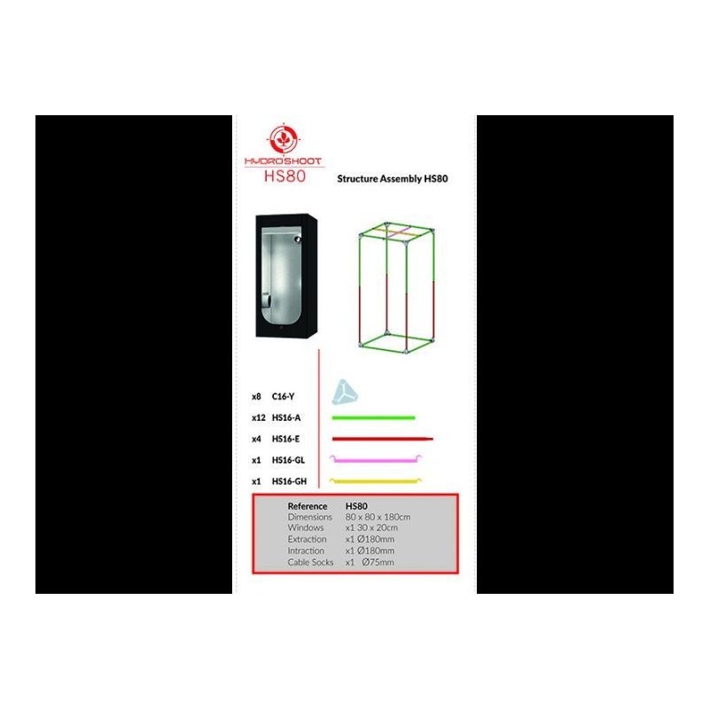 Hydro Shoot 60 x 60 x 160 cm