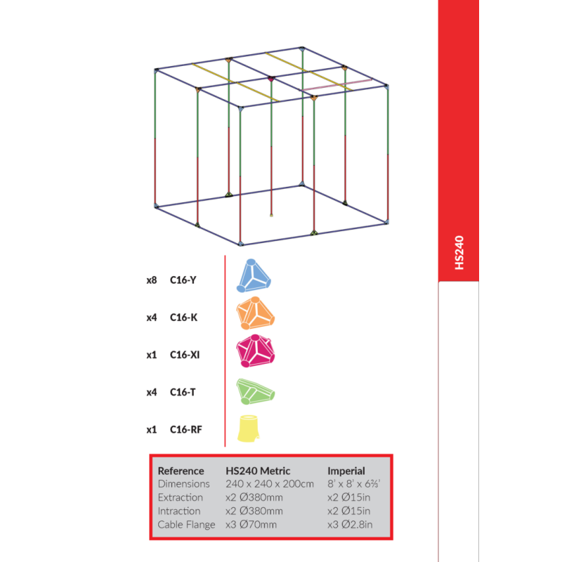 Hydro Shoot - 240 x 240 x 200 cm