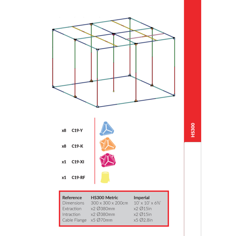 Hydro Shoot - 300 x 300 x 200 cm