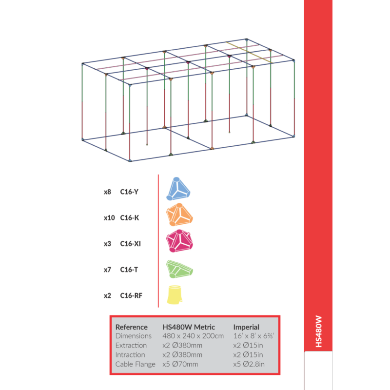 Hydro Shoot - 480 x 240 x 200 cm